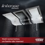 Chuveiro Eletrônico 127V (110V) 5400W Preto Quadrado Intense Fame - Imagem 5