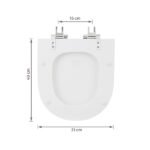 Assento Sanitário Formatos Riviera e Smart com Soft Close Quadrado Poliéster Branco Sensea - Imagem 10