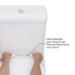 Assento Sanitário Formatos Riviera e Smart com Soft Close Quadrado Poliéster Branco Sensea - Imagem 7