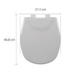 Assento Sanitário Aspen Polipropileno Fechamento Suave Gelo Astra - Imagem 5