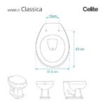 Assento Sanitário Classica Branco Para Vaso Celite - Imagem 4