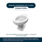 Assento Sanitário Classica Branco Para Vaso Celite - Imagem 5