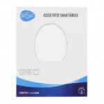 Assento Sanitário Convencional com Fechamento Comum Oval Poliéster Branco Sensea - Imagem 6