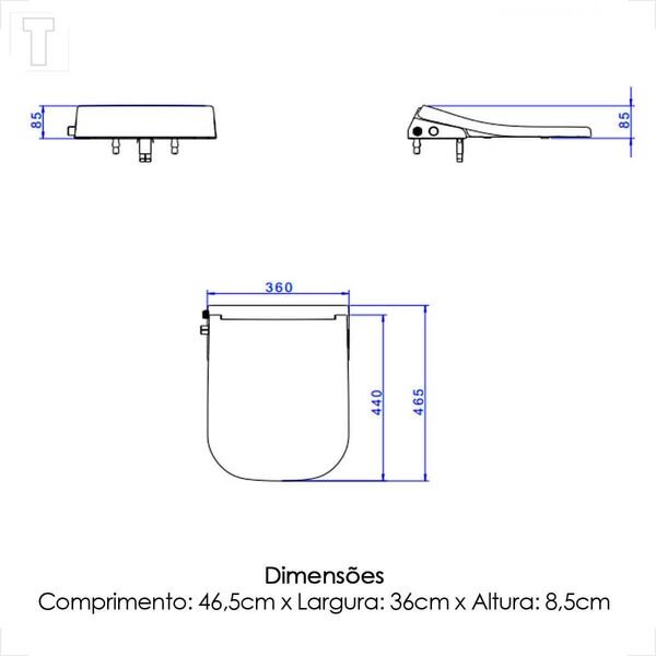 Assento Sanitário Deca Smart Ap.415b.17 Com Ducha E Luz Noturna Branco - Imagem 6