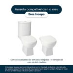 Assento Sanitário Eros Branco Para Vaso Incepa - Imagem 4