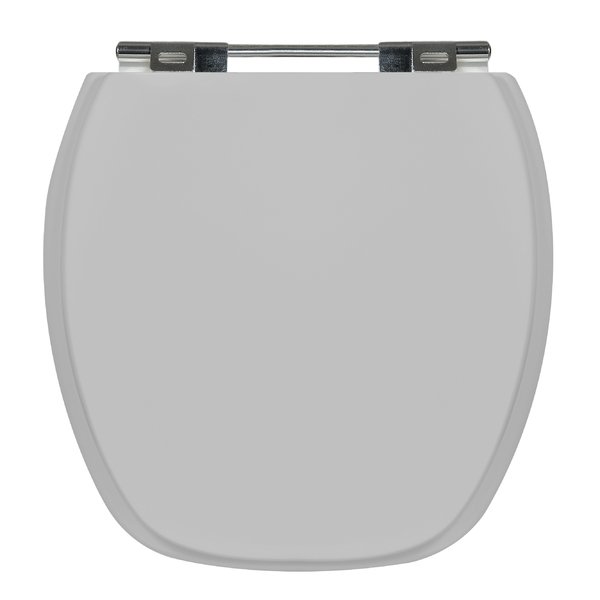 Assento Sanitário Formatos Versato, Fit, Primula, Laguna e Cannes com Fechamento Comum Quadrado Madeira Cinza Sicmol