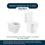 Assento Sanitário Gap Branco Para Vaso Roca - Imagem 4
