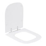 Assento Sanitário Formatos Gap com Fechamento Comum Quadrado Poliéster Branco Sensea