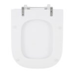 Assento Sanitário Formatos Gap com Fechamento Comum Quadrado Poliéster Branco Sensea - Imagem 6