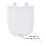 Assento Sanitário Lille|Etna Polipropileno Fechamento Suave Branco Sensea - Imagem 2