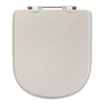 Assento Sanitário Formatos Vogue Plus e Etna com Fechamento Comum Quadrado MDF Creme Sicmol - Imagem 2