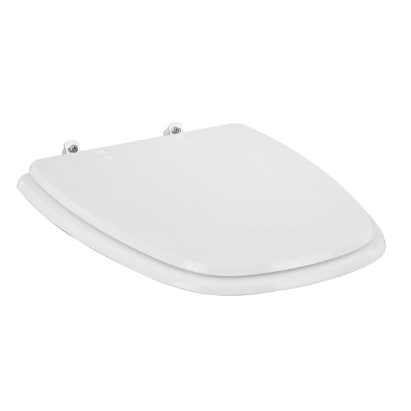 Assento Sanitário Formatos Monte Carlo com Fechamento Comum Quadrado Poliéster Branco Sensea - Imagem 3