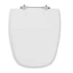 Assento Sanitário Formatos Monte Carlo com Fechamento Comum Quadrado Poliéster Branco Sensea - Imagem 2