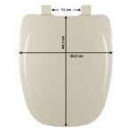 Assento Sanitário Monte Carlo Polipropileno Creme Fechamento Suave Tupan - Imagem 6