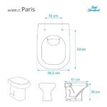 Assento Sanitario Paris Bone (bege Claro) Para Vaso Ideal Standard - Imagem 3