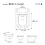 Assento Sanitario Poliester Belle Epoque Branco Para Vaso Deca - Imagem 5