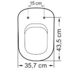 Assento Sanitário Quadrado Polipropileno Branco com Fechamento Comum Tupan - Imagem 9