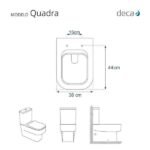 Assento Sanitário Quadra Branco Para Vaso Deca - Imagem 5