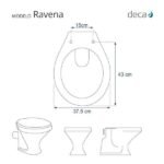 Assento Sanitário Ravena Creme Para Vaso Deca - Imagem 5