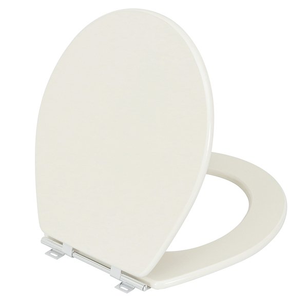 Assento Sanitário Formatos Ravena, Targa, Izy e Studio com Fechamento Comum Oval MDF Creme Sicmol - Imagem 4