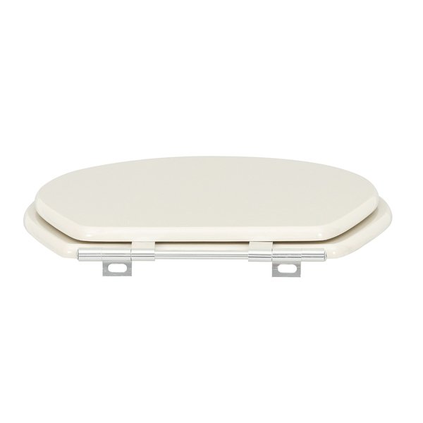 Assento Sanitário Formatos Ravena, Targa, Izy e Studio com Fechamento Comum Oval MDF Creme Sicmol - Imagem 7
