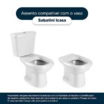 Assento Sanitário Sabatini Preto Para Vaso Icasa - Imagem 4