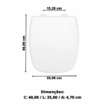 Assento Sanitario Soft Close Branco Incepa - Unico - Imagem 6