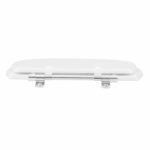 Assento Sanitário Formatos Village com Fechamento Comum Quadrado Poliéster Branco Sensea - Imagem 4