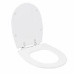 Assento Sanitário Formatos Village com Fechamento Comum Quadrado Poliéster Branco Sensea