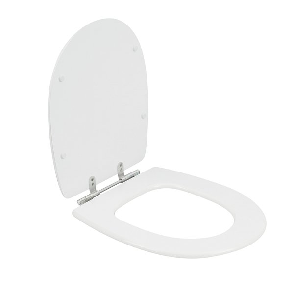 Assento Sanitário Formatos Village com Fechamento Comum Oval MDF Branco Sicmol
