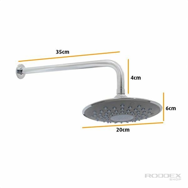 Chuveiro Com Braço De 35cm Em Inox Cromado E Crivo De Abs - Imagem 3