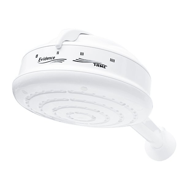 Chuveiro Elétrico Multitemperatura com Cano 127V (110V) 5400W Branco Evidence Fame