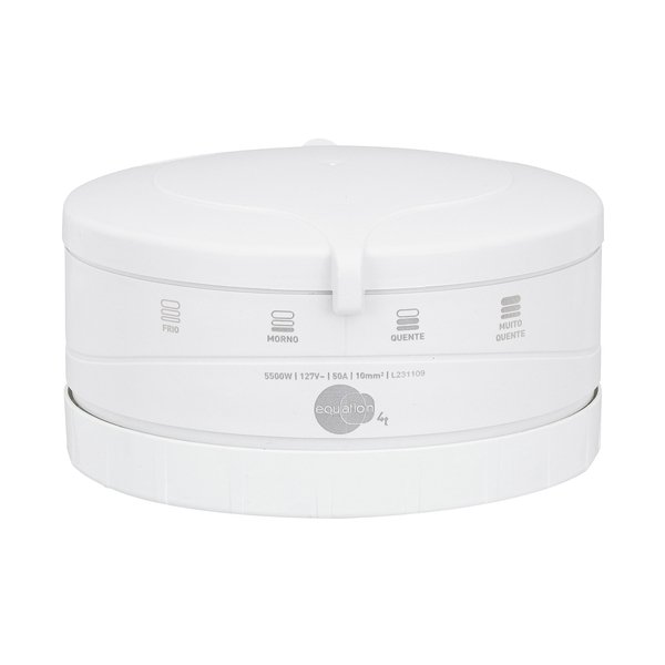 Chuveiro Elétrico Multitemperatura 127V (110V) 5500w Branco Redondo 4T Equation
