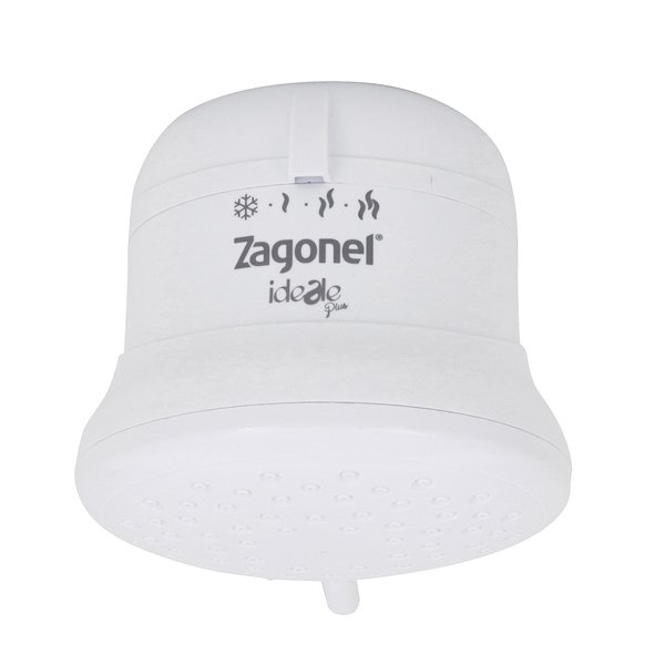 Chuveiro Elétrico Multitemperatura 127V (110V) 5500w Branco Redondo Ideale Plus sem Cano Zagonel - Imagem 8
