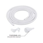 Chuveiro Elétrico Multitemperatura 127V (110V) 5500w Branco Redondo Ideale Plus sem Cano Zagonel - Imagem 4