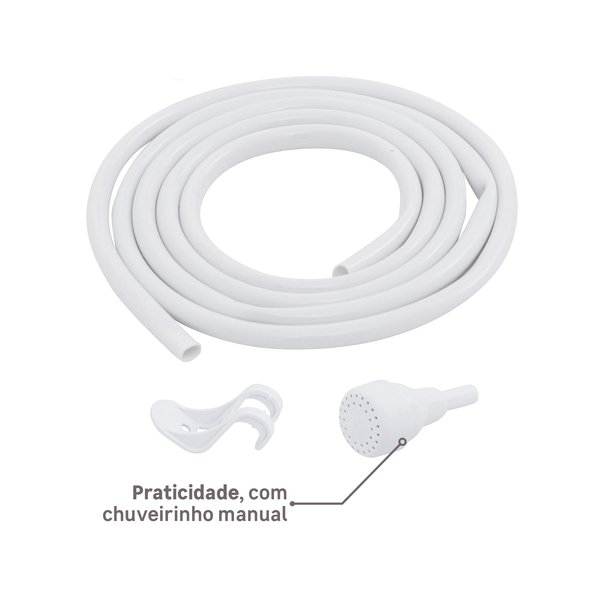 Chuveiro Elétrico Multitemperatura 220V 6800w Branco Redondo Ideale Plus sem Cano Zagonel - Imagem 5