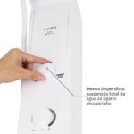 Chuveiro Elétrico Eletrônico 127V (110V) 5500w Branco Quadrado Falls Hydra - Imagem 7