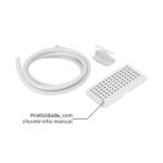 Chuveiro Elétrico Eletrônico 127V (110V) 5500w Branco Quadrado Falls Hydra - Imagem 10