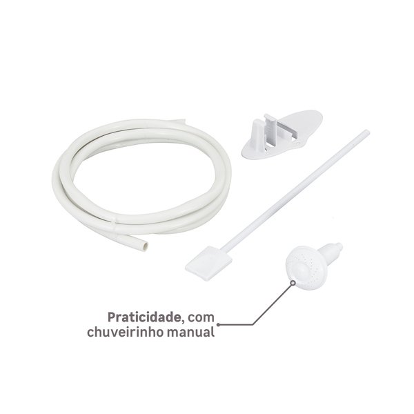 Chuveiro Elétrico Eletrônico com Visor Digital 127V (110V) 5500w Branco Quadrado Polo Plus Hydra - Imagem 6