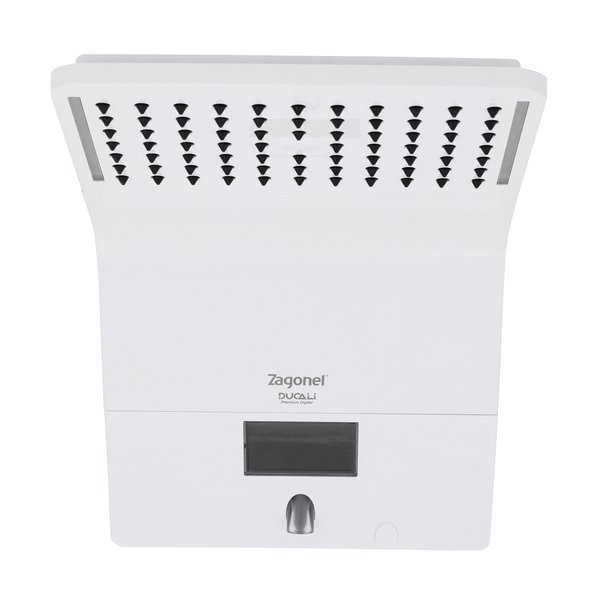 Chuveiro Elétrico Híbrido Eletrônico com Visor Digital 220V 7500w Branco Quadrado Ducali Premium Digital Zagonel - Imagem 4