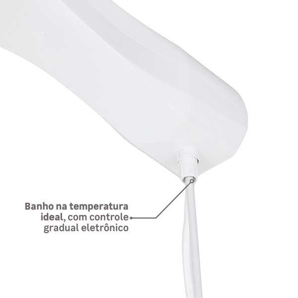 Chuveiro Elétrico Eletrônico 220V 6800w Branco Redondo Luka Equation - Imagem 3