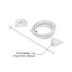 Chuveiro Elétrico Eletrônico 220V 7500w Branco Redondo Luka Equation - Imagem 4