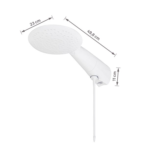 Chuveiro Elétrico Eletrônico 220V 4500w Branco Redondo com Resistência Blindada Advanced Lorenzetti - Imagem 7