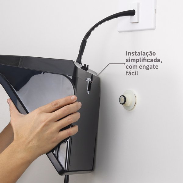 Chuveiro Elétrico Híbrido Eletrônico com Visor Digital 220V 7500w Preto Quadrado Ducali Premium Digital Zagonel - Imagem 5