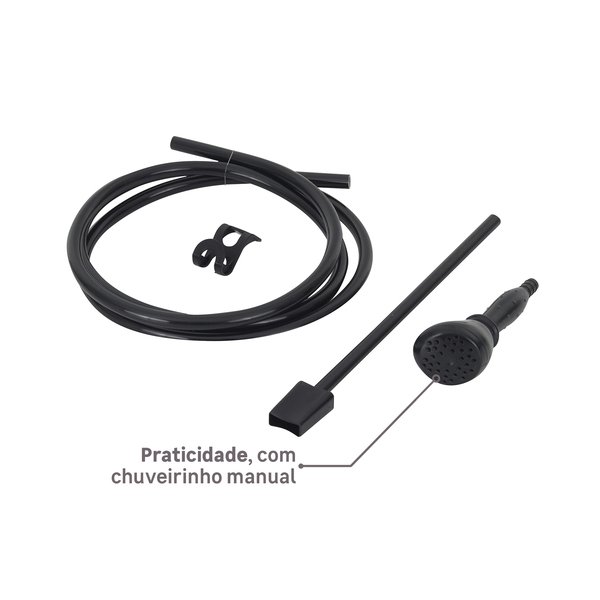 Chuveiro Elétrico Híbrido Eletrônico com Visor Digital 220V 7500w Preto Quadrado Ducali Premium Digital Zagonel - Imagem 9