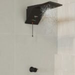 Chuveiro Elétrico Híbrido Eletrônico com Visor Digital 220V 7500w Preto Quadrado Ducali Premium Digital Zagonel - Imagem 2