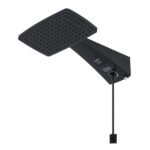 Chuveiro Elétrico Eletrônico com Visor Digital 220V 7700w Preto Quadrado Polo Plus Hydra