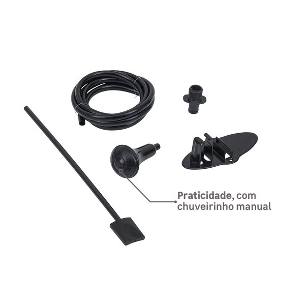 Chuveiro Elétrico Eletrônico com Visor Digital 220V 7700w Preto Quadrado Polo Plus Hydra - Imagem 5