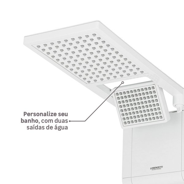 Chuveiro Elétrico Eletrônico 127V (110V) 5500w Branco Quadrado Acqua Duo Ultra Lorenzetti - Imagem 7