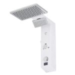 Chuveiro Elétrico Eletrônico com Visor Digital 127V (110V) 5500w Branco e Cromado Quadrado Falls Digital Hydra